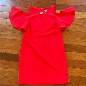 Vince Camuto Red Cold Shoulder Dress new!